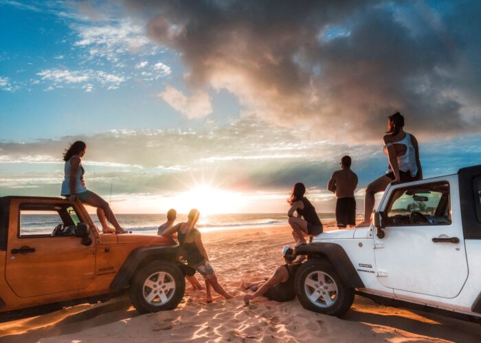 Sunset in Kauai Jeep Hawaii